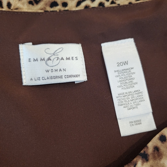 Emma James Cheetah Print Tank Top Blouse - Size 20W - Picture 4 of 6